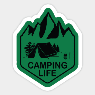 Camping Mountain Sticker